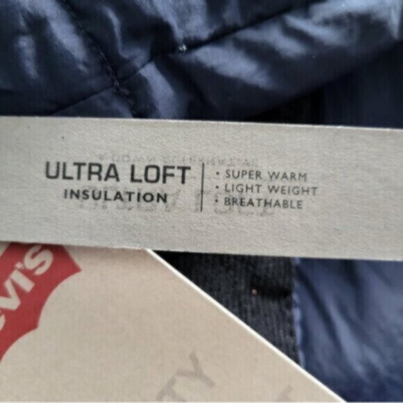 Levi’s Winter Bubble  Puffer Coat Blue Men's  Sz Small - Picture 8 of 14